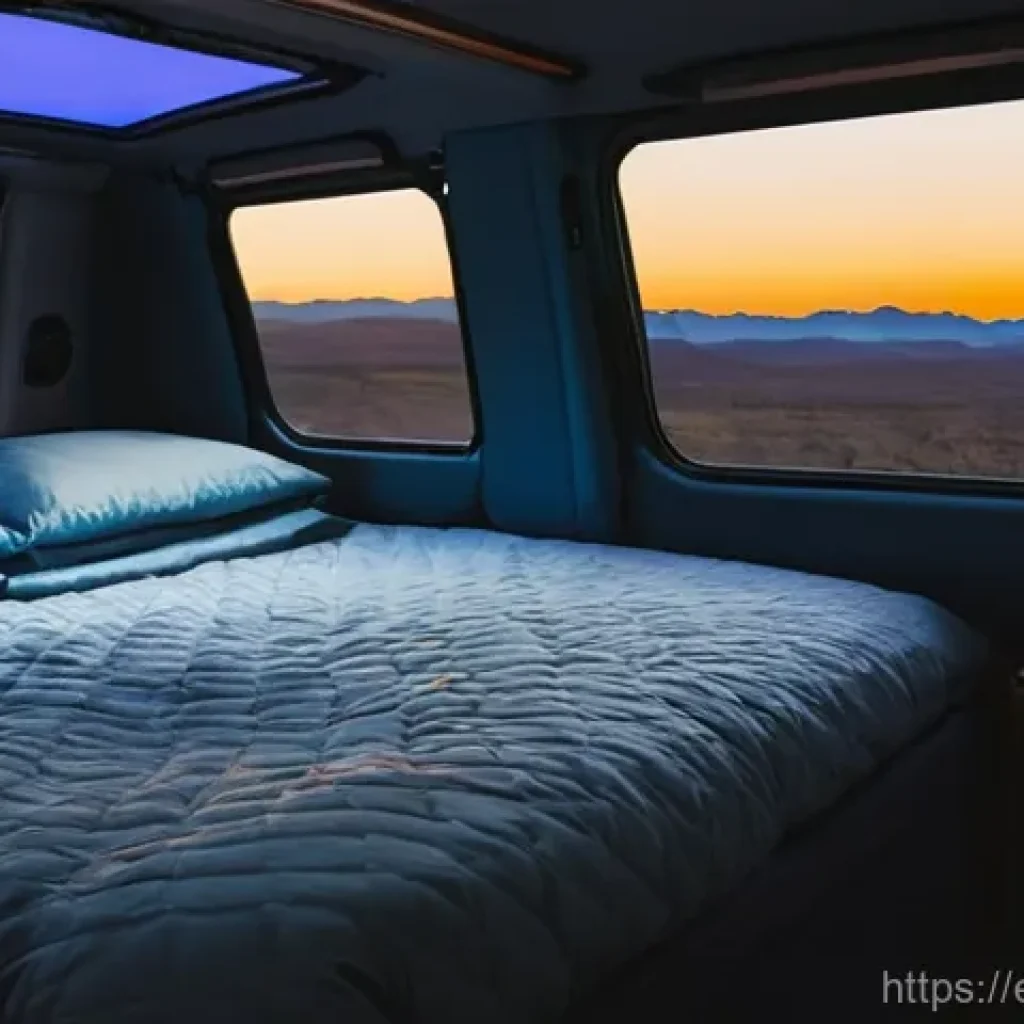 차박에 적합한 차량 추천 - **Prompt:** A cozy, inviting interior view of a tastefully converted SUV (e.g., a Subaru Outback or ...